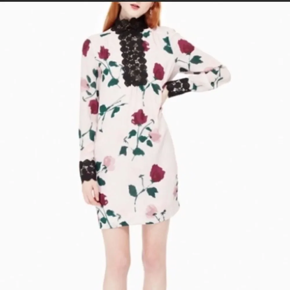 Kate Spade Pink Diletta Rose Mini Dress From The Madison Ave Collection Size 0